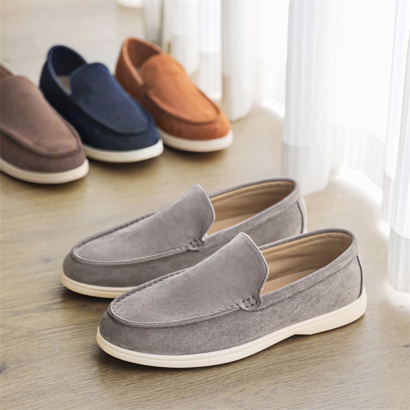 New Men's Suede Beans Shoes Slip-on Lazy Loafers