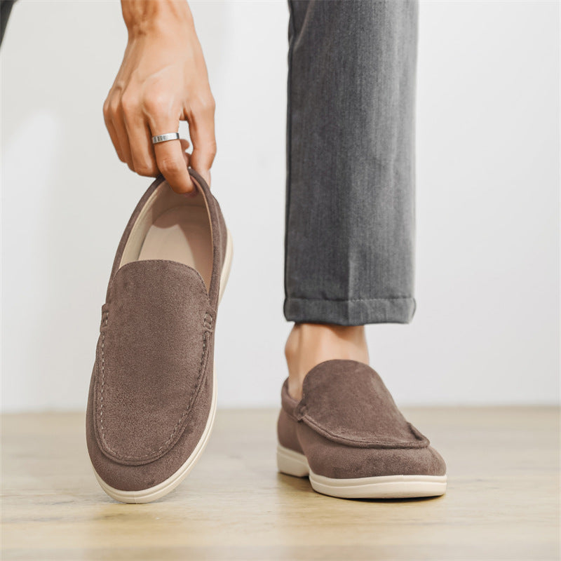New Men's Suede Beans Shoes Slip-on Lazy Loafers