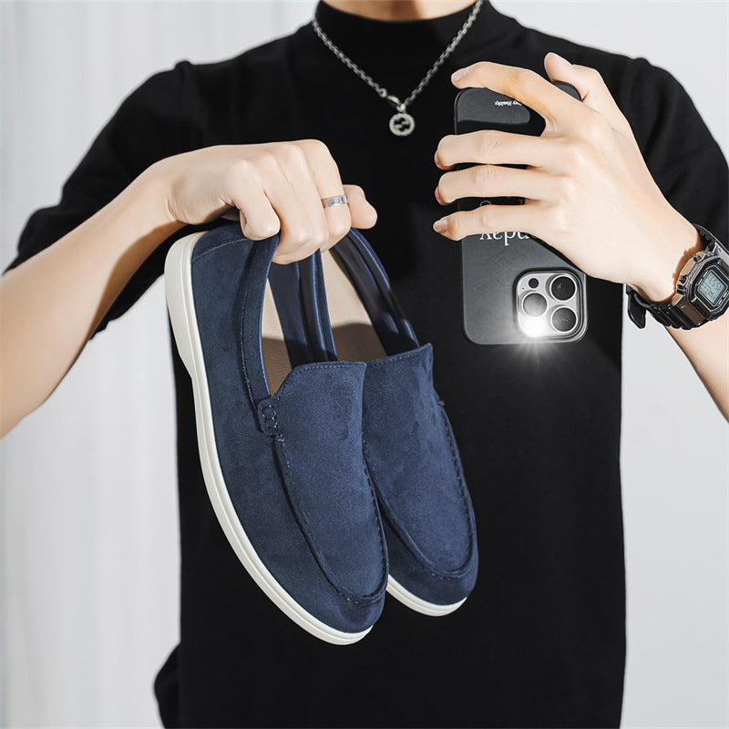 New Men's Suede Beans Shoes Slip-on Lazy Loafers