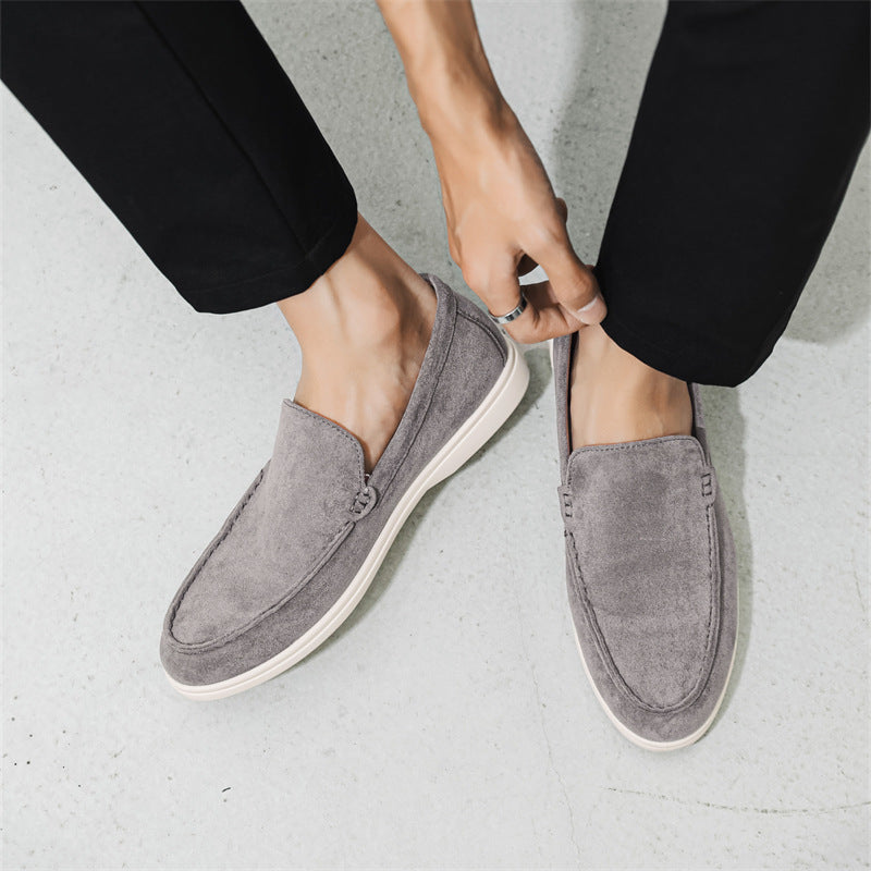 New Men's Suede Beans Shoes Slip-on Lazy Loafers