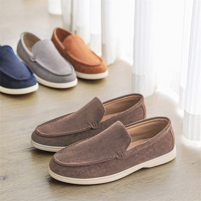New Men's Suede Beans Shoes Slip-on Lazy Loafers