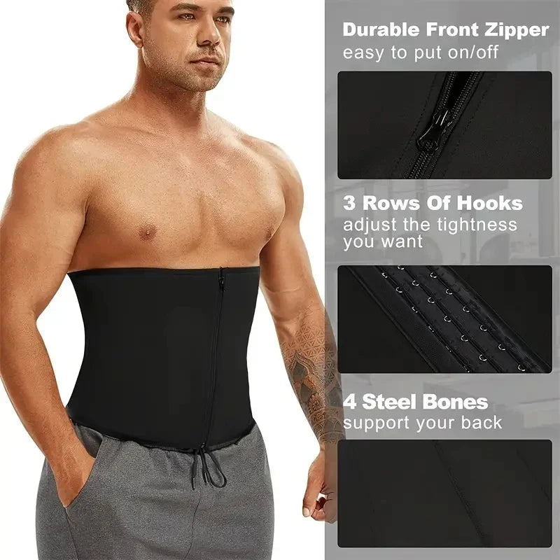 Lose Weight Instantly with this Adjustable Corset Waist belt for Men