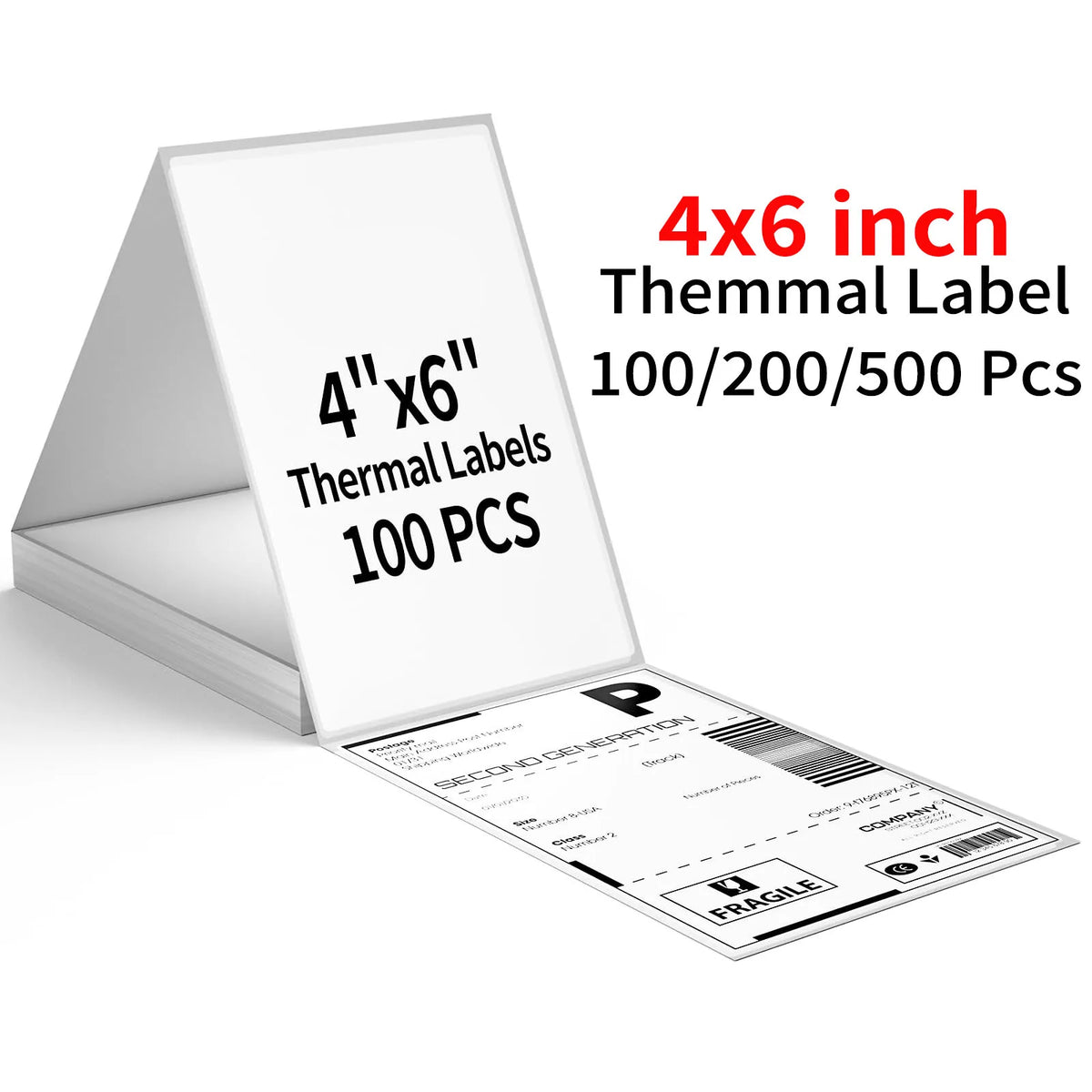 4x6 Inch Thermal Label Paper 100/200/500 Sheets 100x150mm Labels Shipping DHL UPS Express Barcode