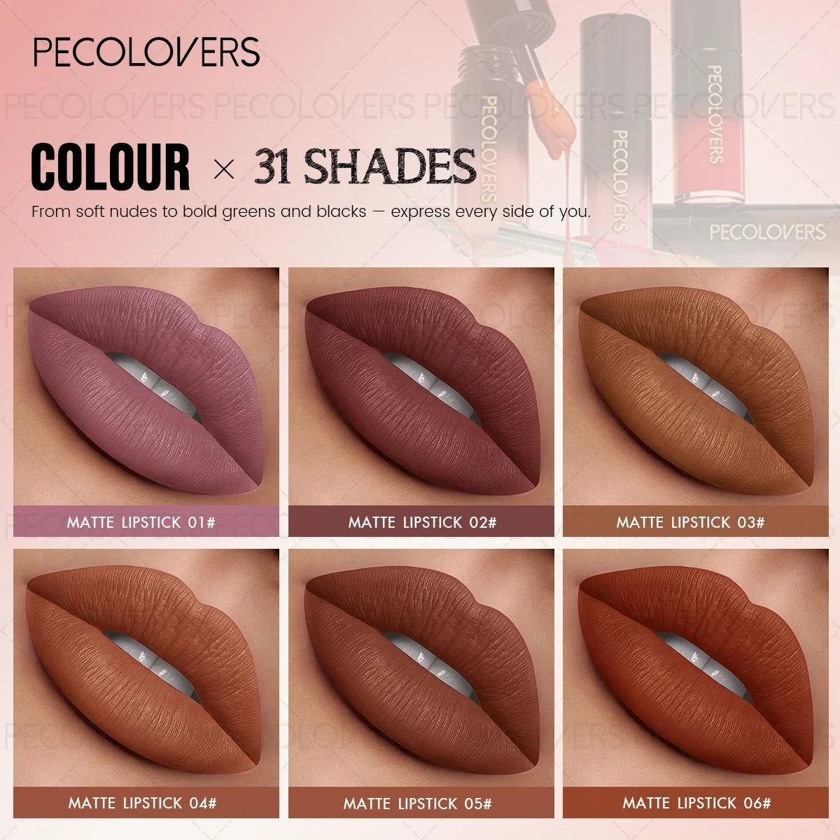 1PC Long-lasting and Smooth Lipstick, Moisturizing, Creamy Texture, Ideal for Autumn and Winter, Delicate Makeup Looks